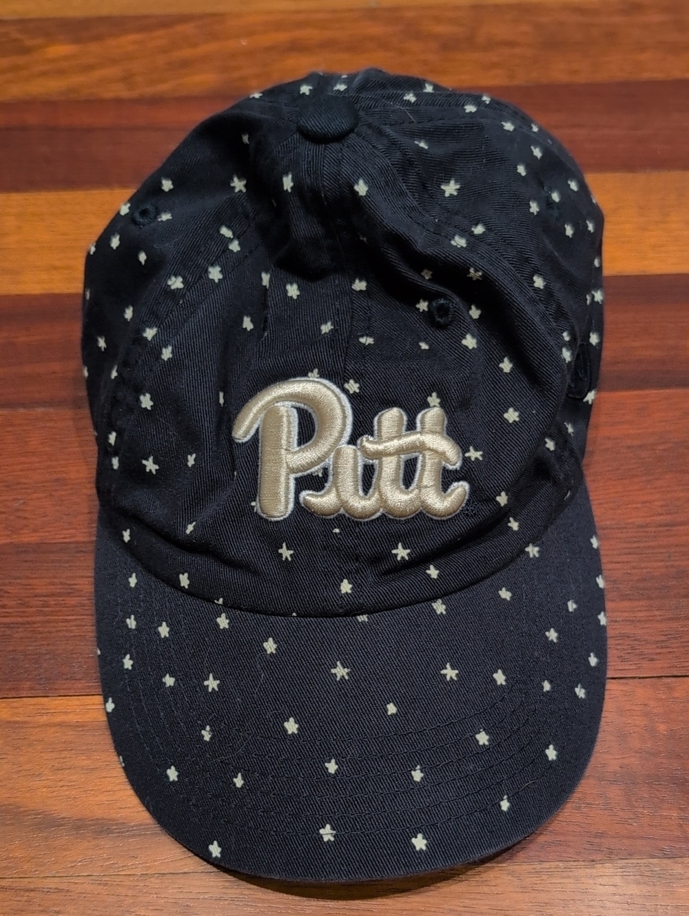 University Of Pittsburgh Pitt Baseball Cap Navy And Gold Stars